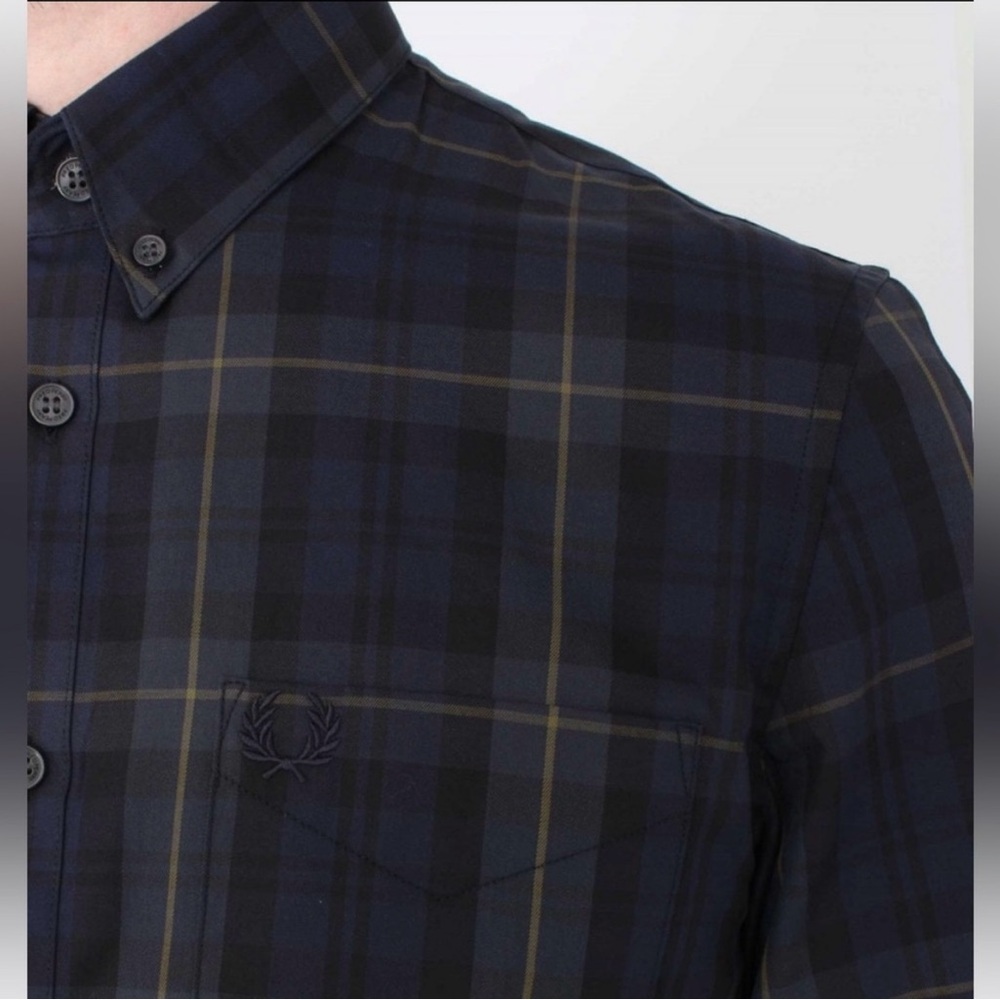 Fred Perry Cotton Plaid Flannel Shirt - Size M